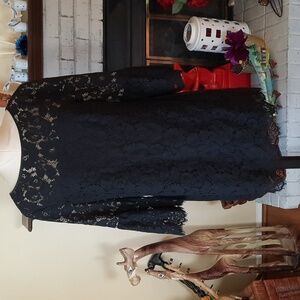 Ralph Lauren Midi Black Dress size 14